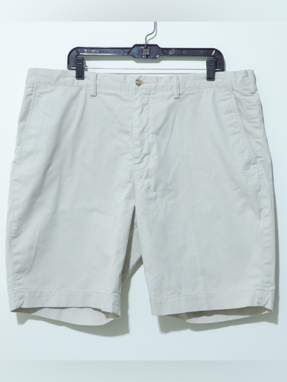 Polo Ralph Lauren Shorts Mens 40 Beige Chino Classic Fit Cotton Casual Flat